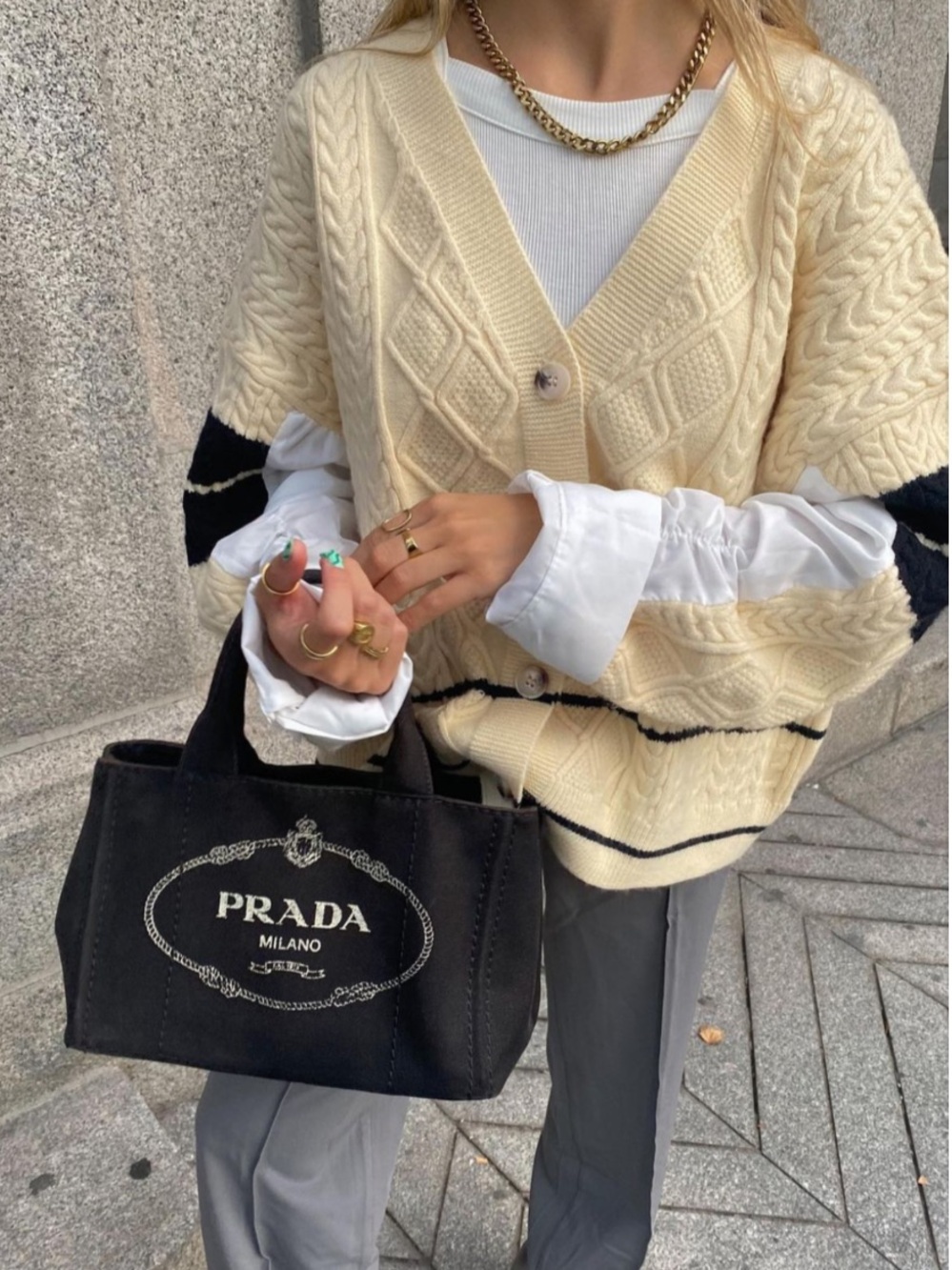 Authentic Prada Canapa tote